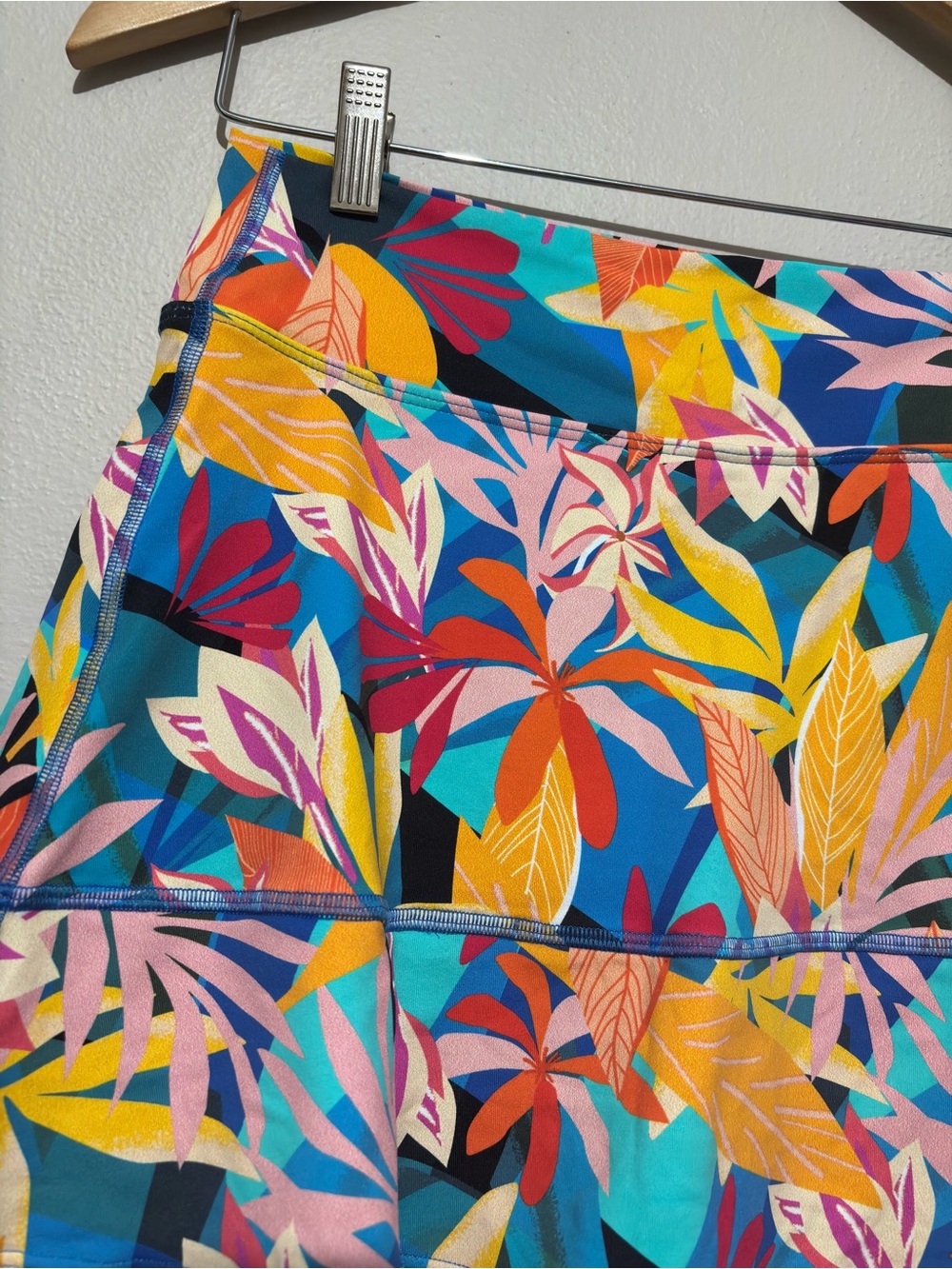 Dona Jo Tropical Multi-Color Flared Skort Skirt Size 1.5 Medium Pickleball golf - Picture 3 of 9